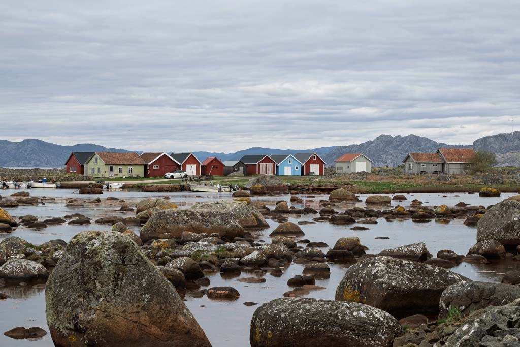 Fargerike naust i Verevågen, Lista.